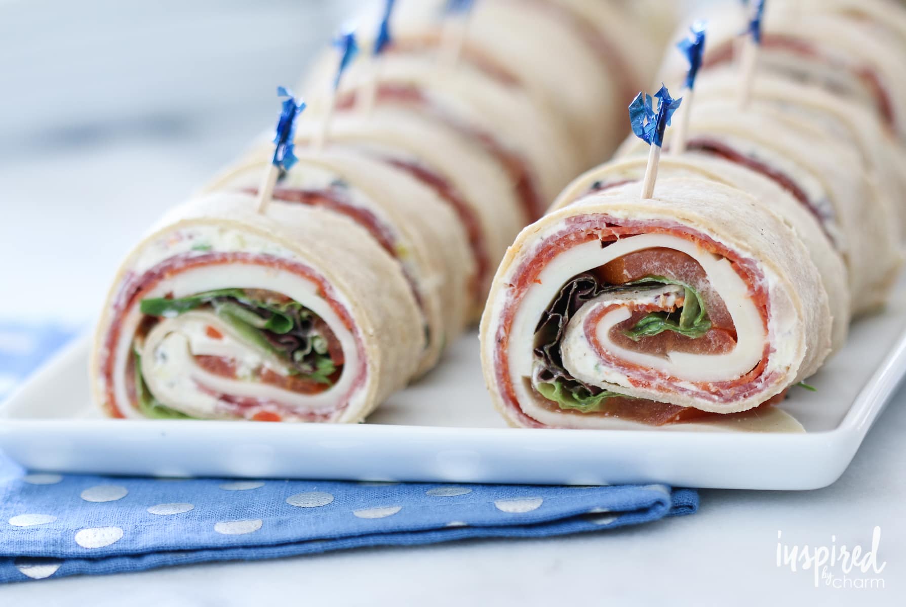Italian Sub Sandwich Roll-Ups - Inspired by Charm