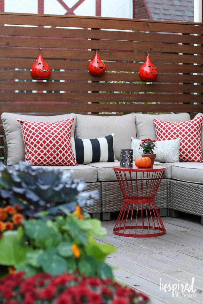 Fall Outdoor Decor Ideas - Deck / Porch Decorating  - Favorite Fall Decor Ideas | Inspired by Charm