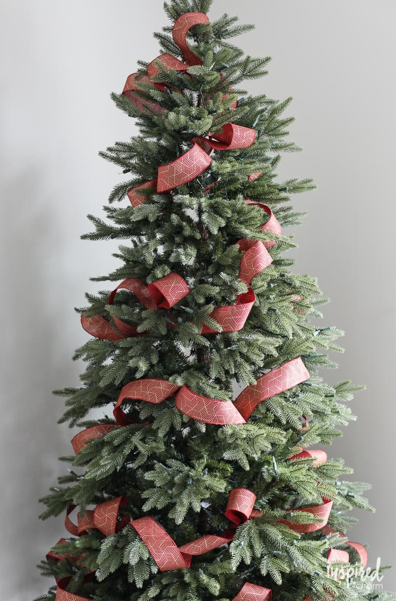 Christmas Trees With Ribbon Ideas