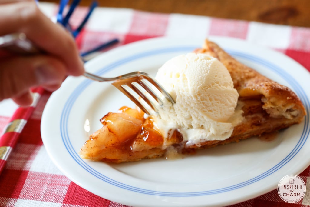 All-American Apple Crostata with Cheddar Crust via Inspired by Charm