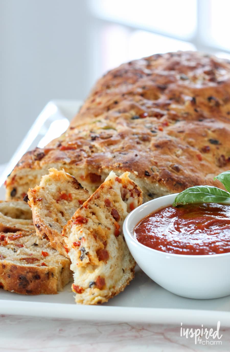 Delicious Homemade Pizza Bread with sauce