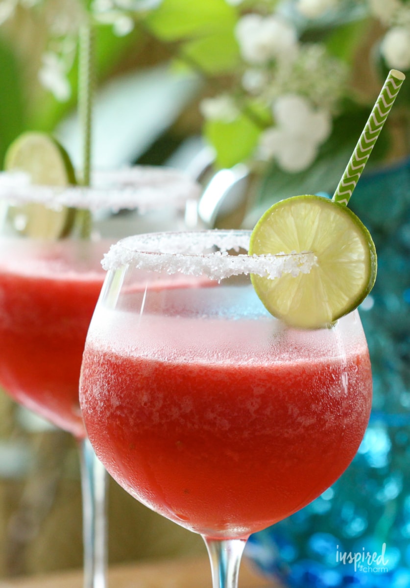 How to make Frozen Watermelon Margaritas #frozen #watermelon #margarita #recipe #cocktail #summer #tequila