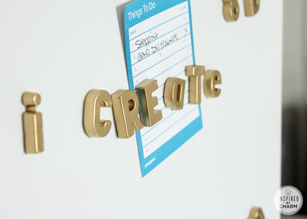 DIY Gold Magnet Letters | Inspired by Charm