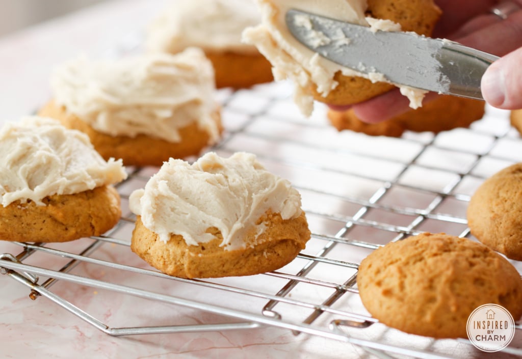 Frosted Pumpkin Cookie | Inspired by Charm #IBCFallCookieWeek