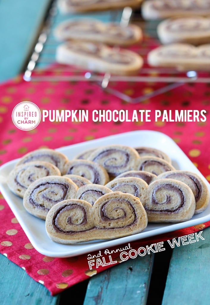 Pumpkin Chocolate Palmiers | Inspired by Charm #IBCFallCookieWeek