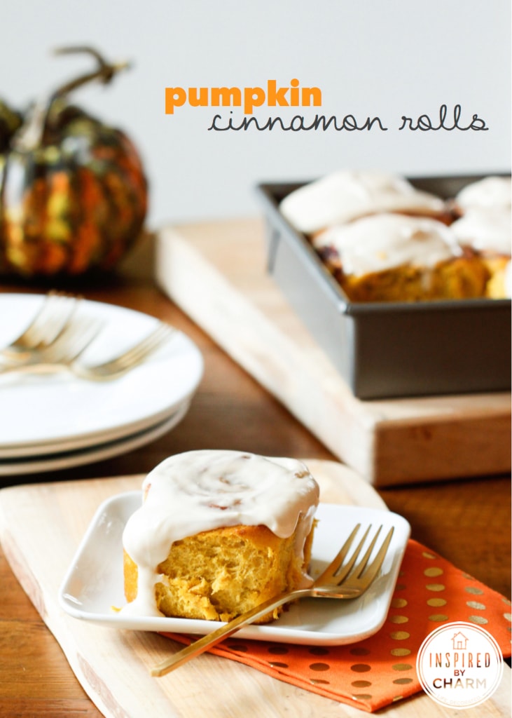Pumpkin Cinnamon Rolls | Inspired by Charm