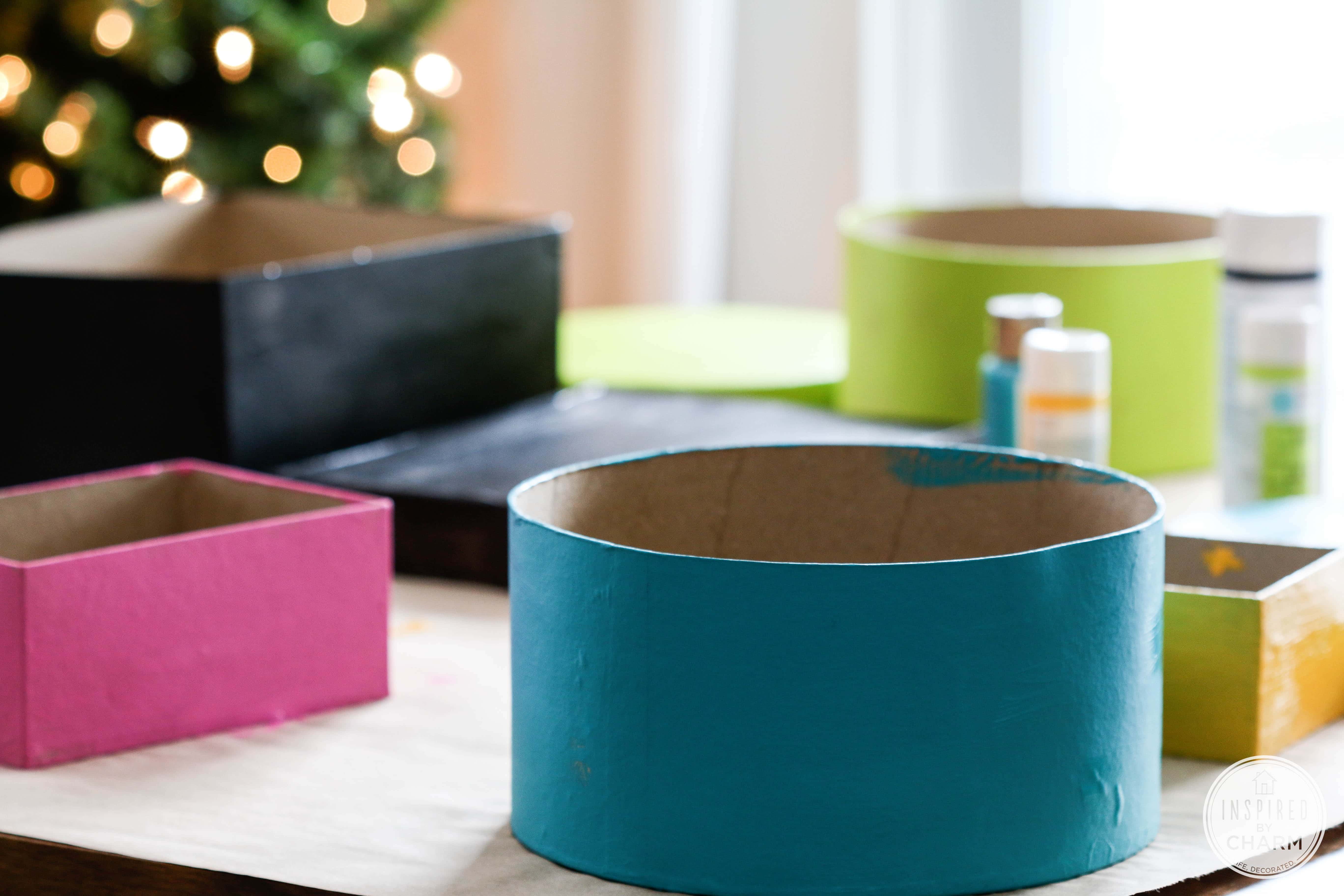 DIY Gold-Leafed Holiday Boxes