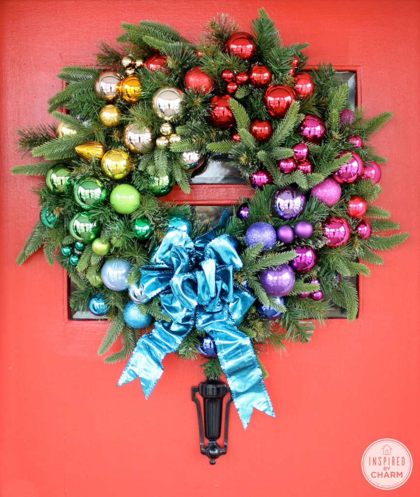 DIY Festive Rainbow Wreath | Inspired by Charm #IBCholidays #12day72ideas