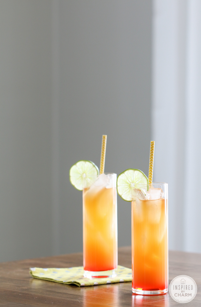 island inspired cocktails on a table