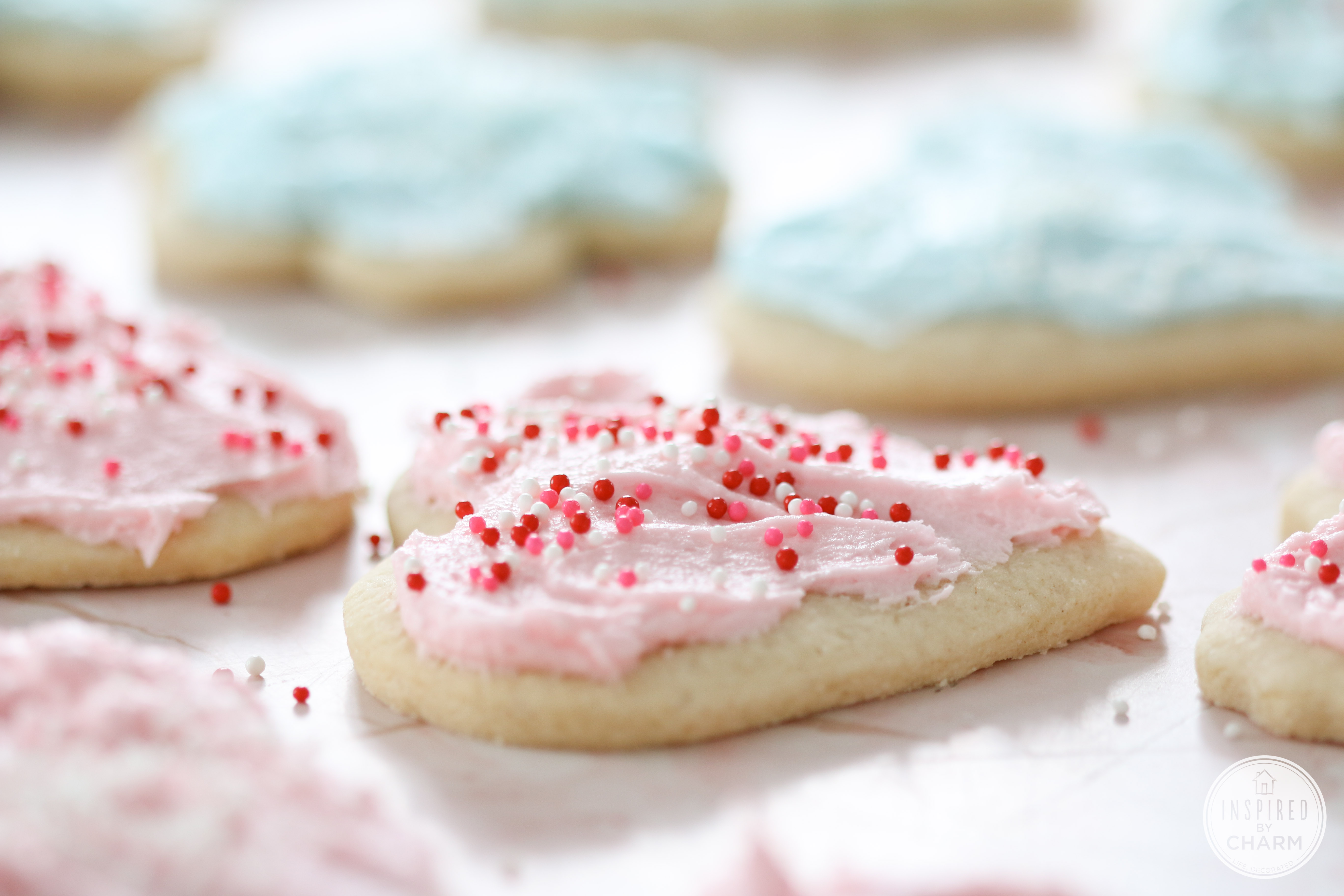 Sugar Cookies with Cotton Candy Frosting