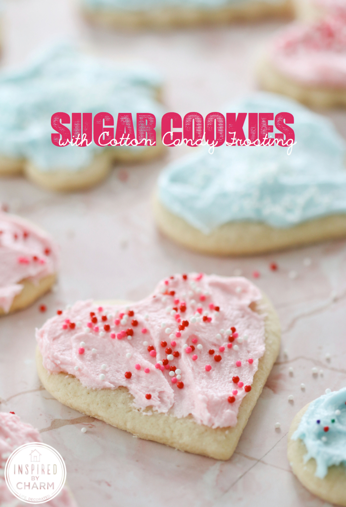 Sugar Cookies with Cotton Candy Frosting | Inspired by Charm