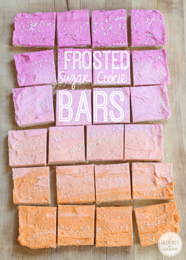 Frosted Sugar Cookie Bars | Inspired by Charm