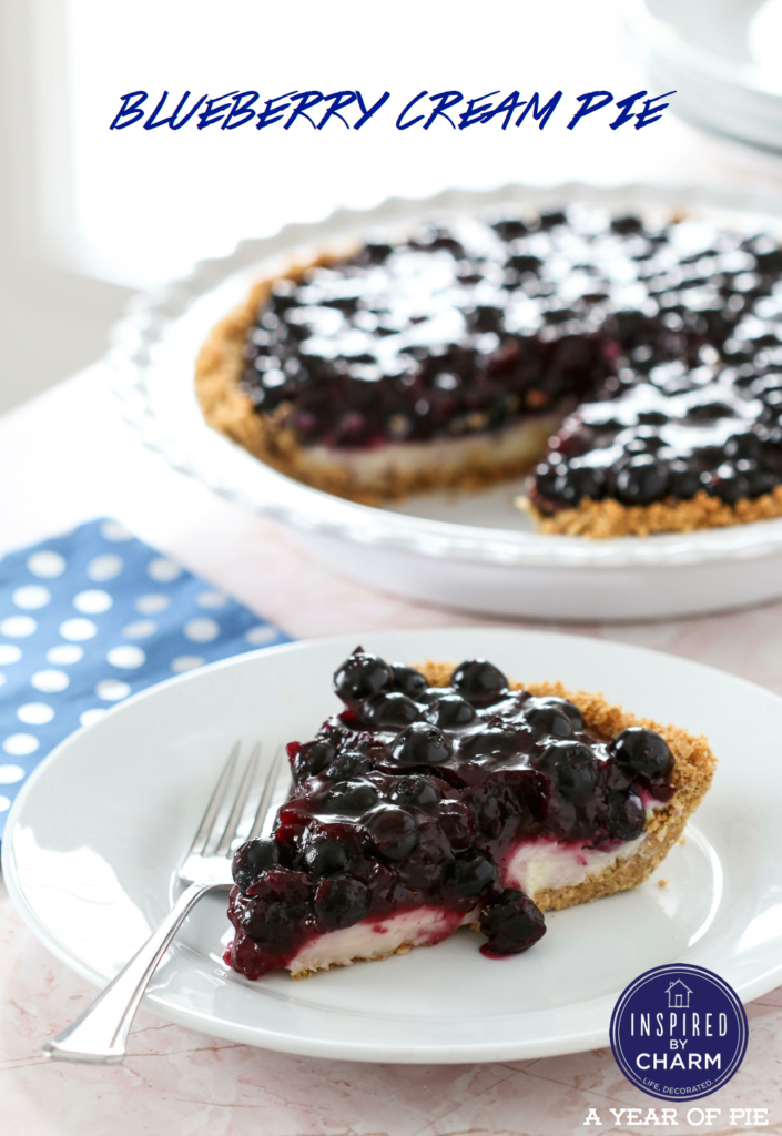 Blueberry Cream Pie | Inspired by Charm #ayearofpie