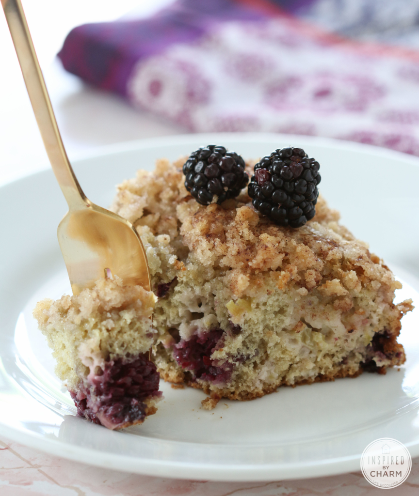 Blackberry Rhubarb Cake | Inspired by Charm 