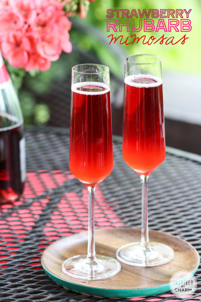 Strawberry Rhubarb Mimosa | Inspired by Charm