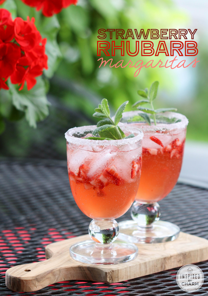 Strawberry Rhubarb Margarita | Inspired by Charm