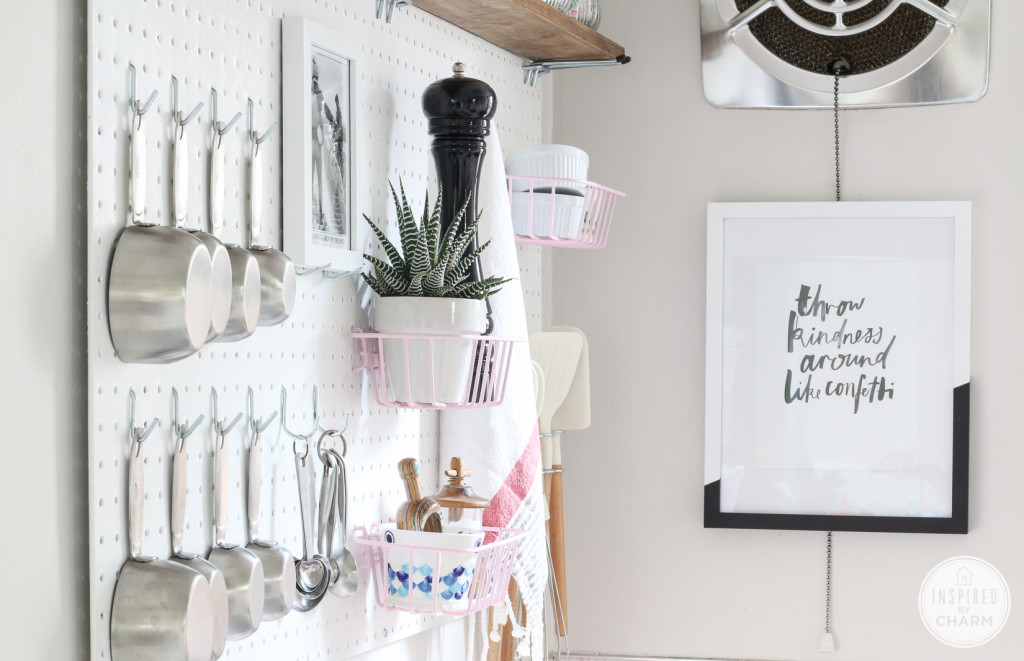 Pegboard Kitchen Storage | Inspired by Charm 