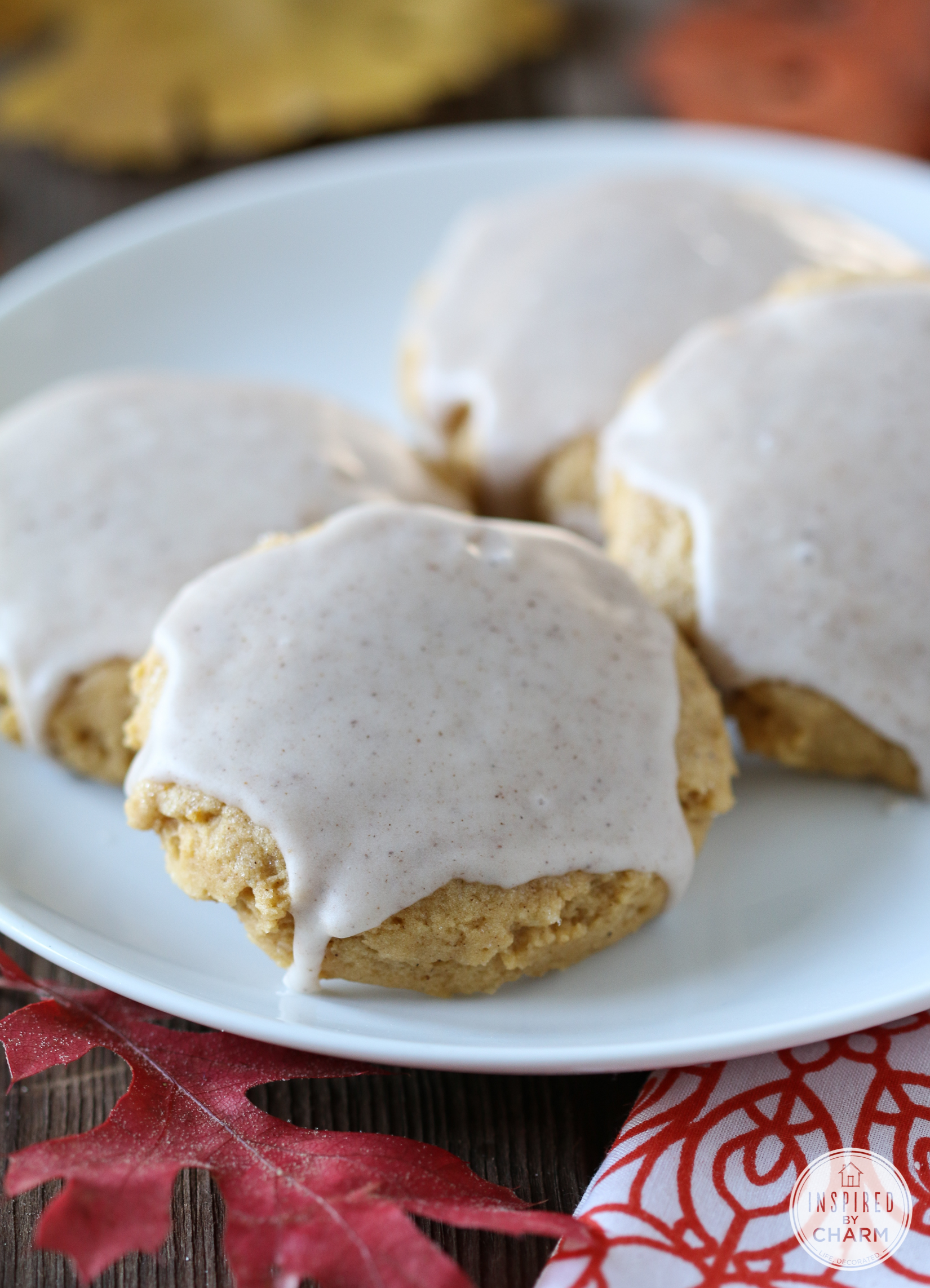 Soft Pumpkin Sugar Cookies #pumpkin #cookie #fallbaking #fallcookie #recipe #pumpkinspice
