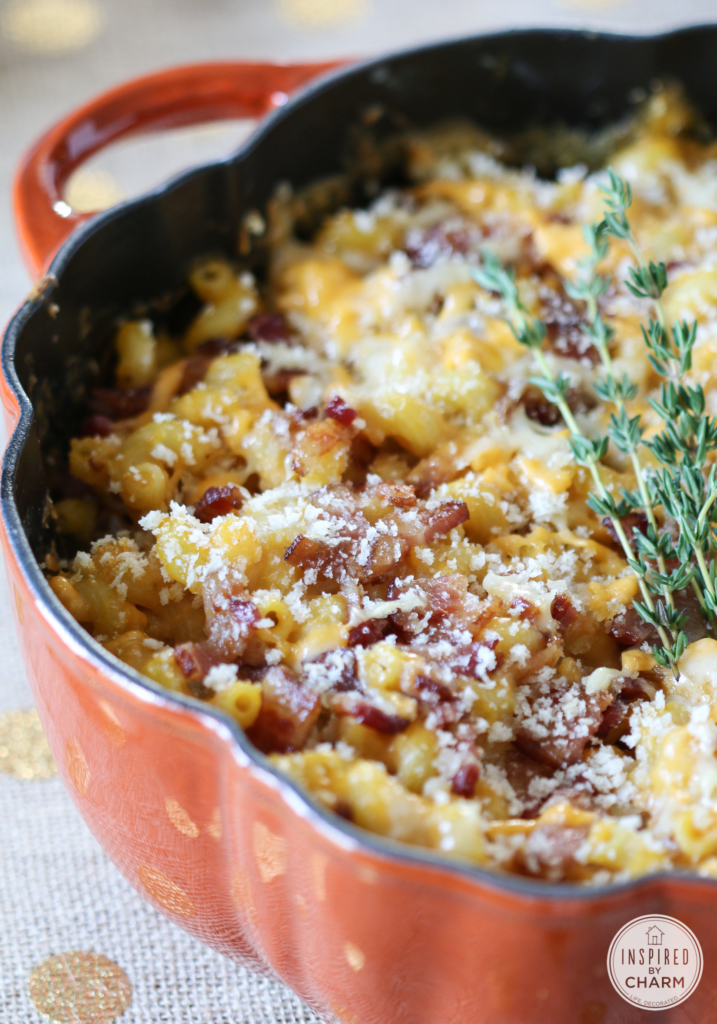 Pumpkin Mac and Cheese with Bacon