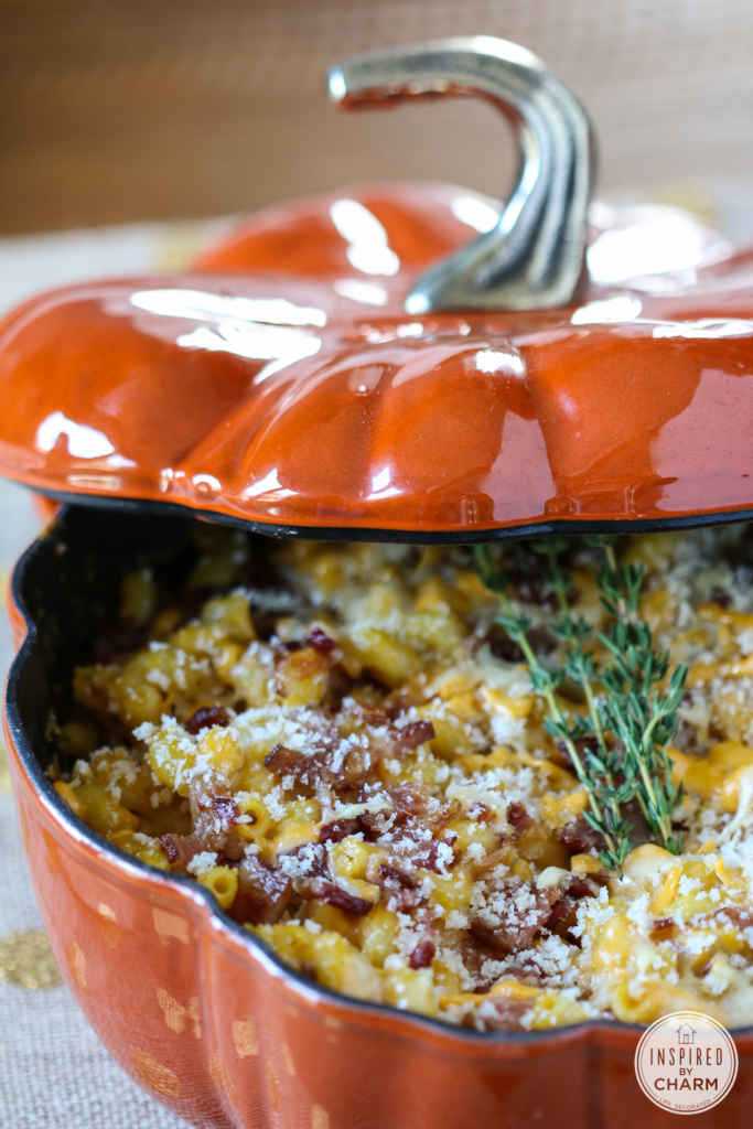 Pumpkin Mac and Cheese with Bacon