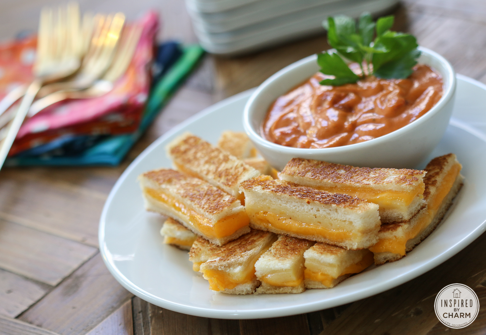 Mini Grilled Cheese and Tomato Soup