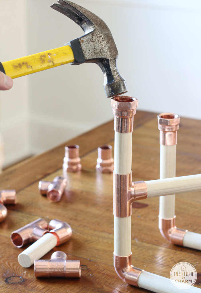 DIY Copper and Wood Candlesticks | Inspired by Charm