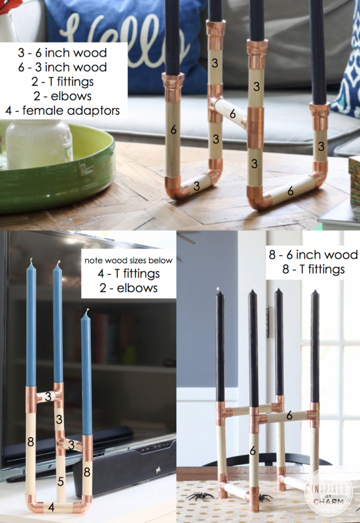 DIY Copper and Wood Candlesticks | Inspired by Charm 