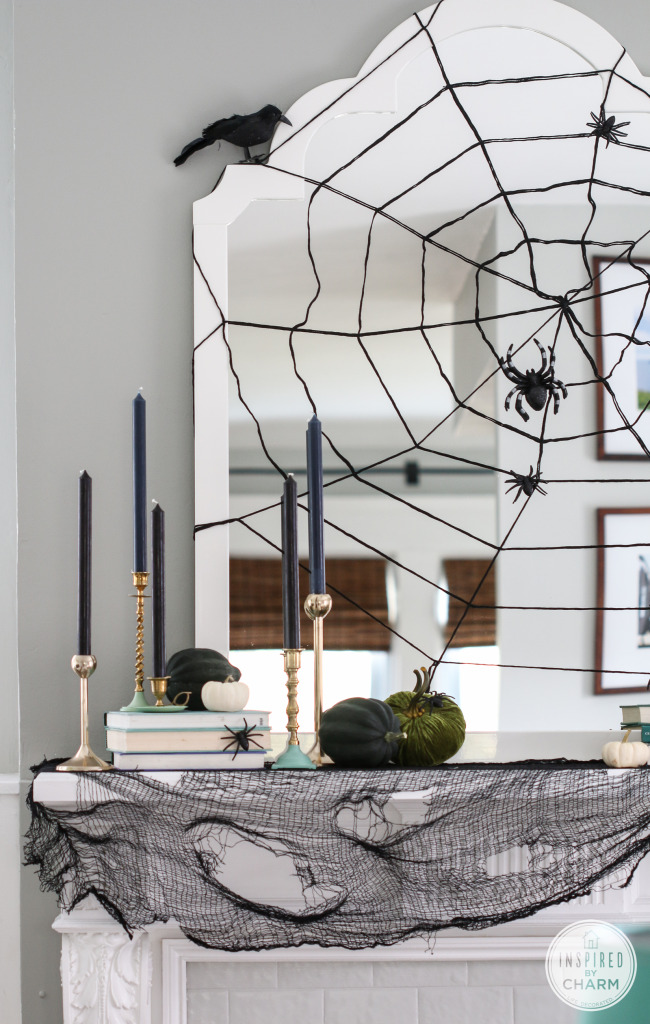 Stylish Halloween Mantel | Inspired by Charm