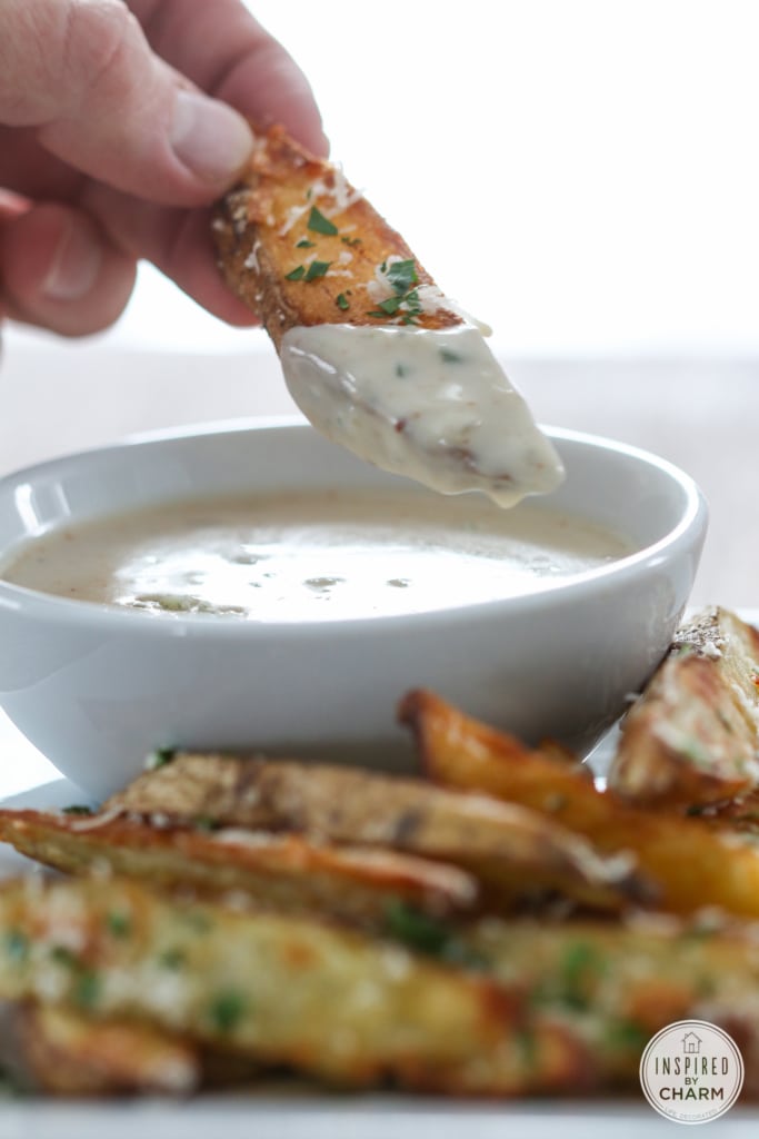 Baked Oven Fries with Creamy Gorgonzola Dip