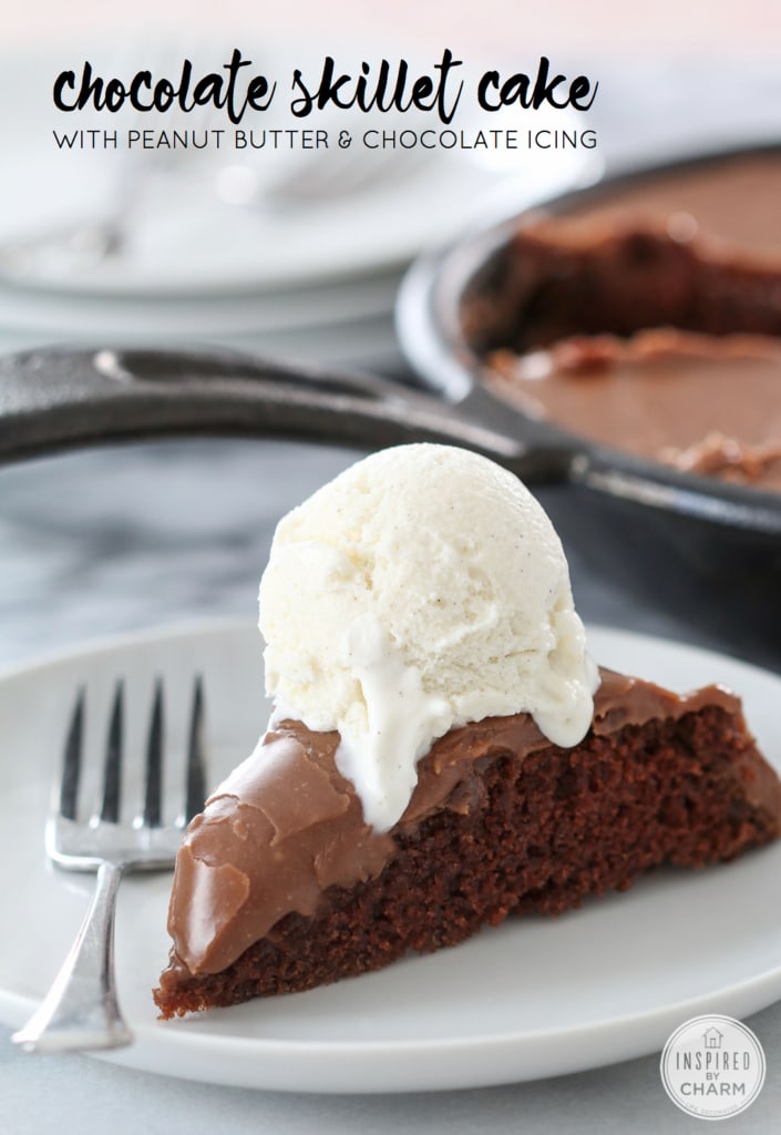 Chocolate Skillet Cake | Inspired by Charm 