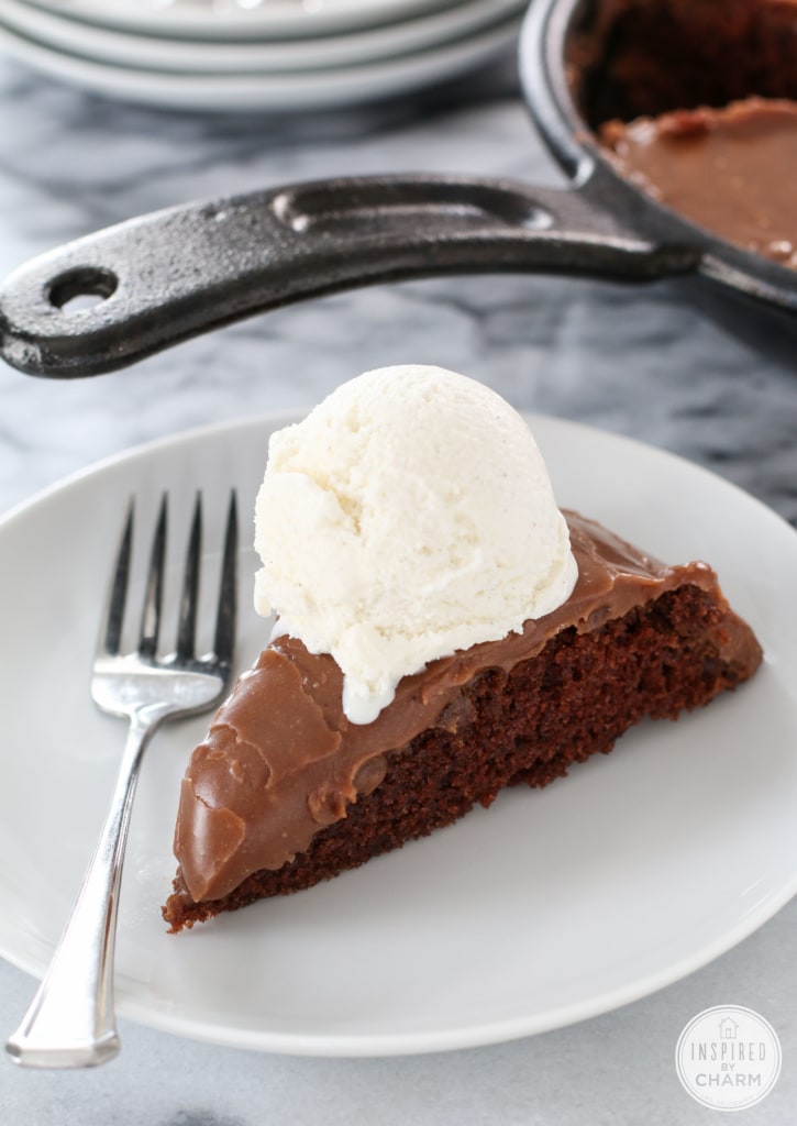 Chocolate Skillet Cake | Inspired by Charm 