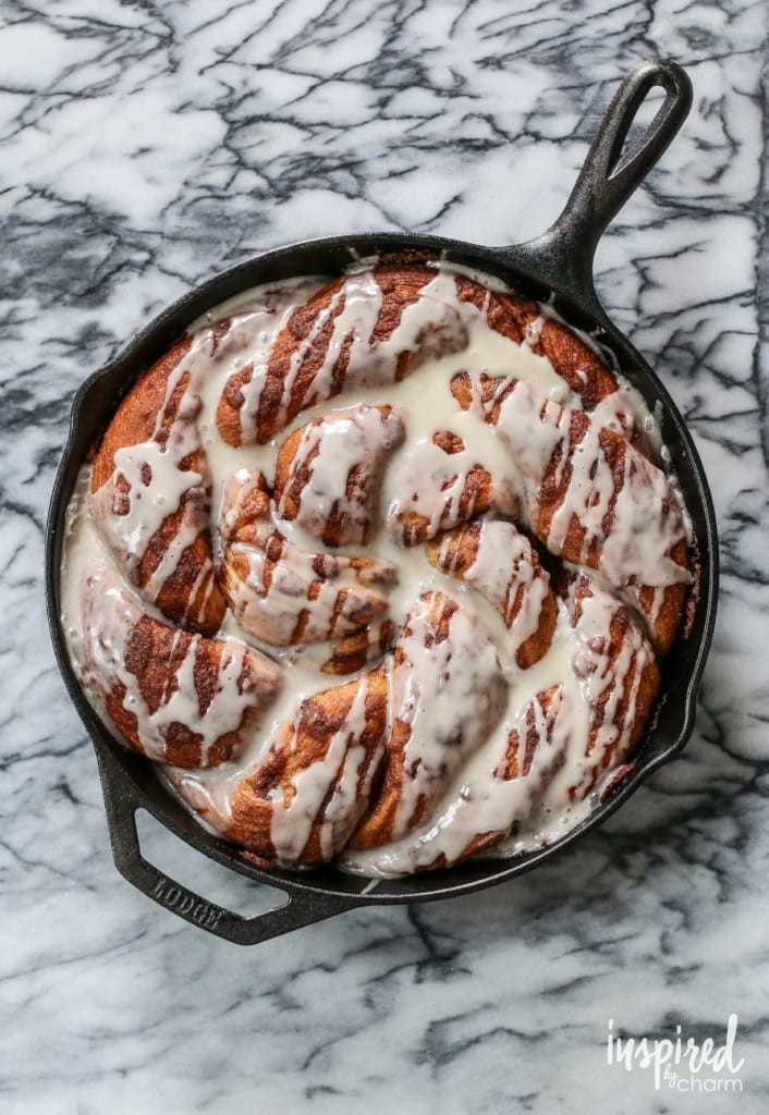 Cinnamon Roll Skillet Bread | Inspired by Charm