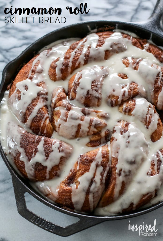 Cinnamon Roll Skillet Bread | Inspired by Charm