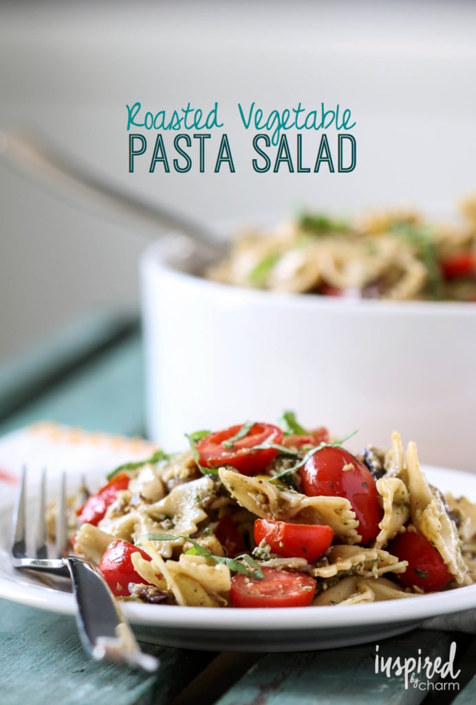 Roasted Vegetable Pasta Salad | Inspired by Charm