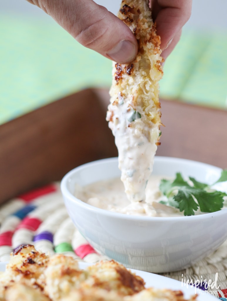 Baked Coconut Chicken Strips | Inspired by Charm
