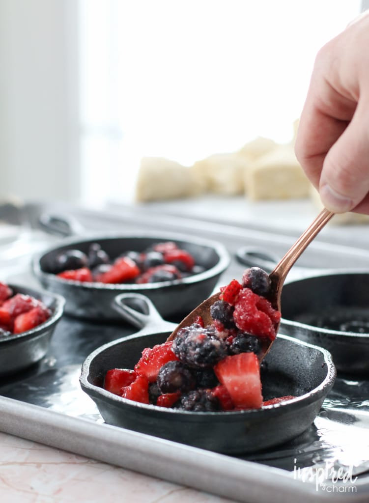 Mini Skillet Berry Cobblers | Inspired by Charm