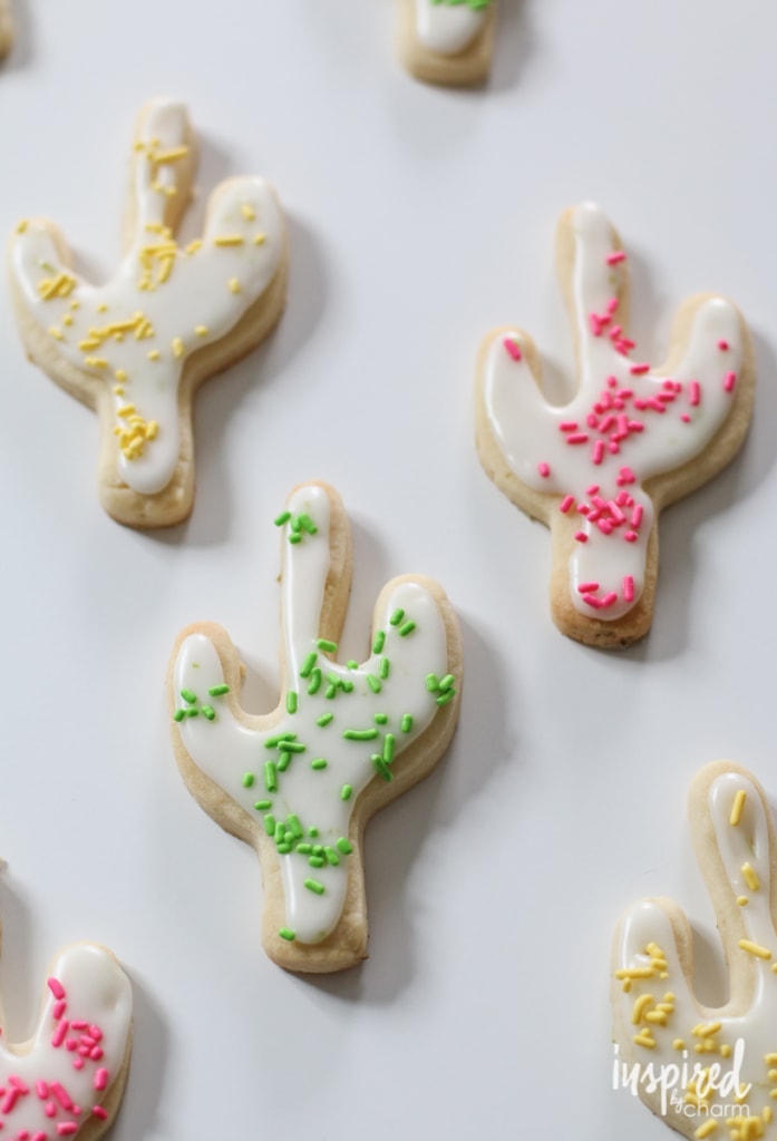 Key Lime Cactus Cookies | Inspired by Charm