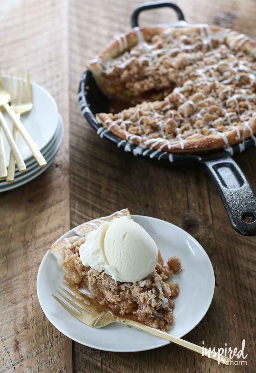Skillet Apple Pizza Pie | Inspired by Charm