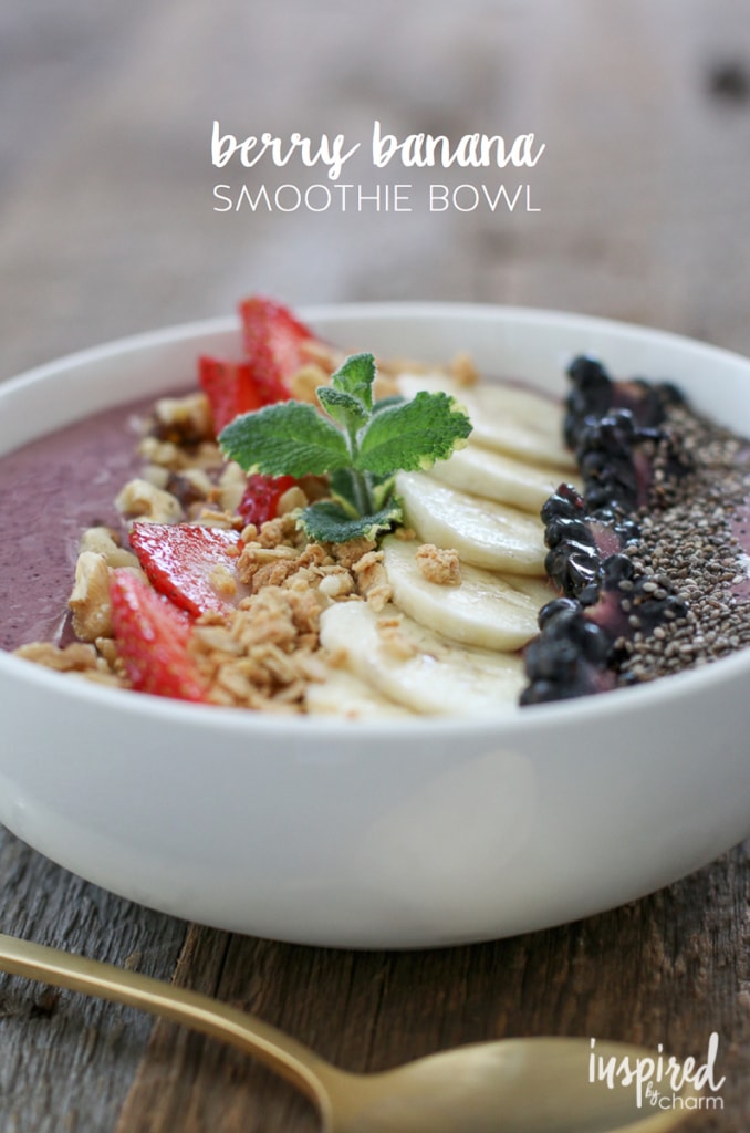 Berry Banana Smoothie Bowl | Inspired by Charm