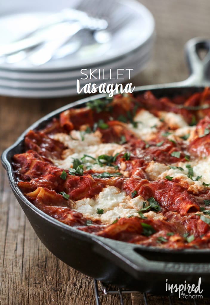Skillet Lasagna | Inspired by Charm
