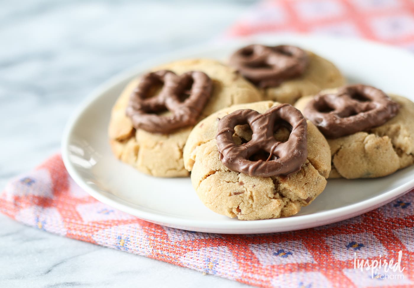 Chocolate Covered Pretzel Peanut Butter Cookies