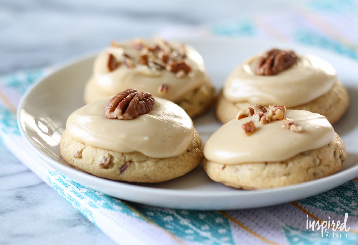 Frosted Pecan Cookies