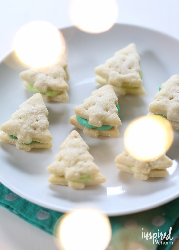 Cream Wafer Tree Cookies | inspiredbycharm.com #IBCholiday