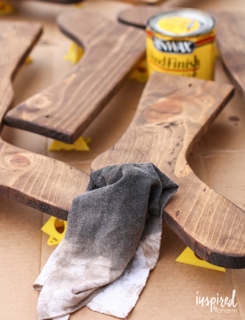 DIY Wood Stockings | inspiredbycharm.com #IBCholiday