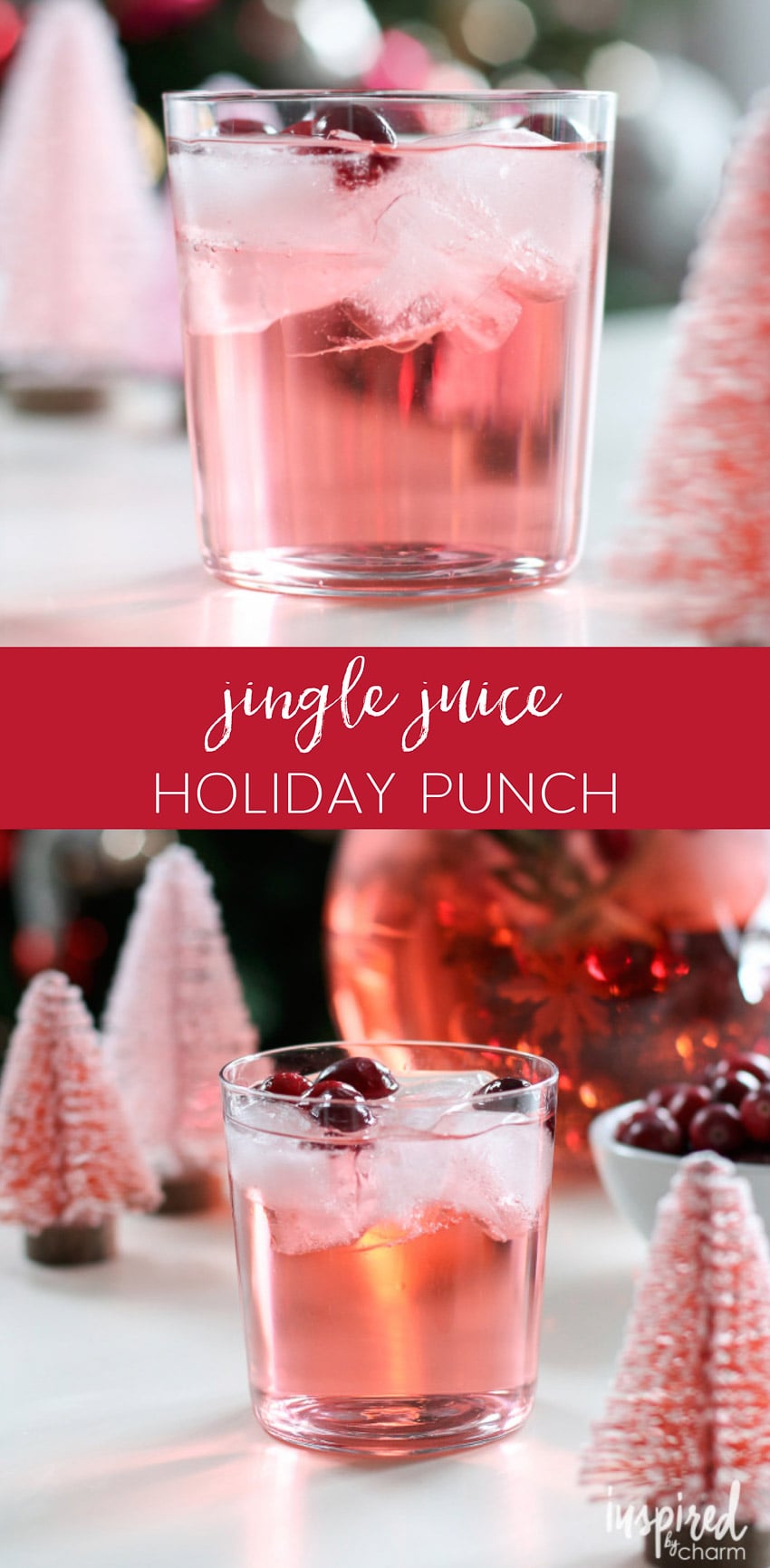 This Jingle Juice Holiday Punch recipe is an easy recipe and a holiday cocktail everyone will love. #holiday #cocktail #recipe #punch #christmas #holidaypunch #easy