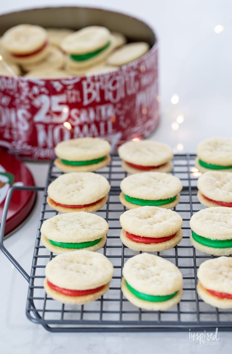Cream Wafer Sandwich Cookies #creamwafer #sandwichcookie #cookie #christmas #holiday #christmascookie #holidaybaking 