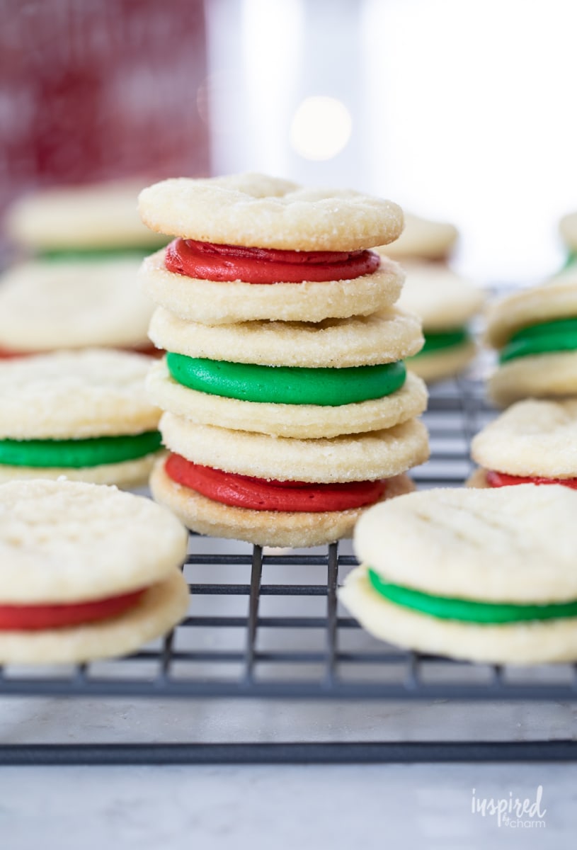 Cream Wafer Sandwich Cookies #creamwafer #sandwichcookie #cookie #christmas #holiday #christmascookie #holidaybaking