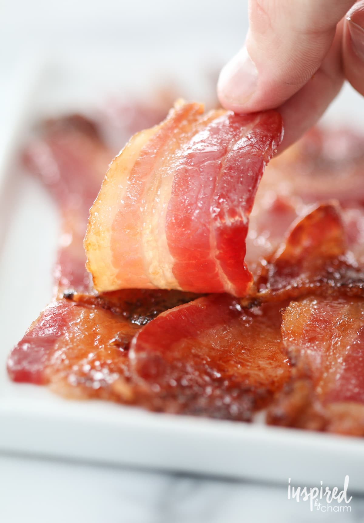 Brown Sugar Baked Bacon | inspiredbycharm.com #IBCbreakfastweek