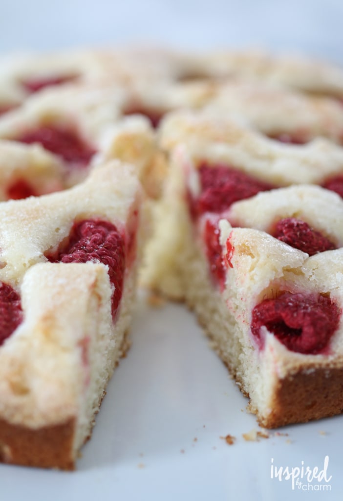 Raspberry Buttermilk Cake | inspiredbycharm.com #IBCbreakfastweek