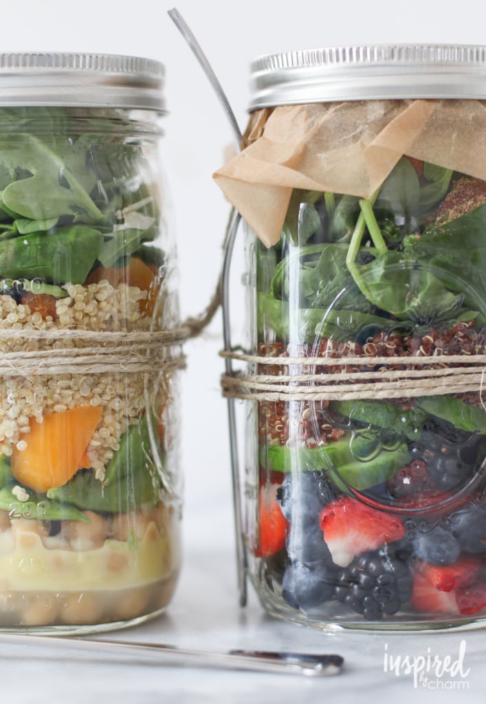 Mason Jar Summer Salad Recipes #jar #salad #recipe #summer 
